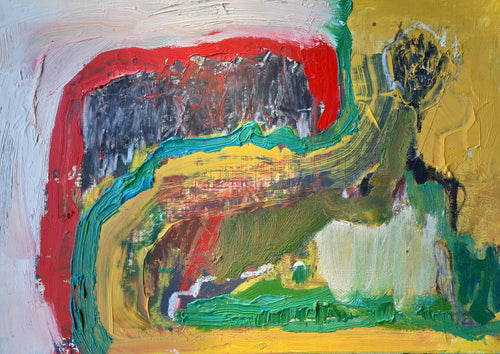 Abstract Ireland 39 - original oil painting on paper (H21xW29cm)