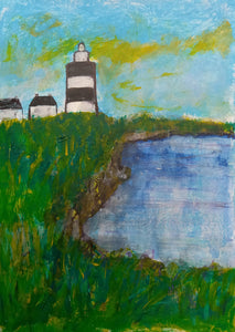 Hook Lighthouse - Handpainted Card