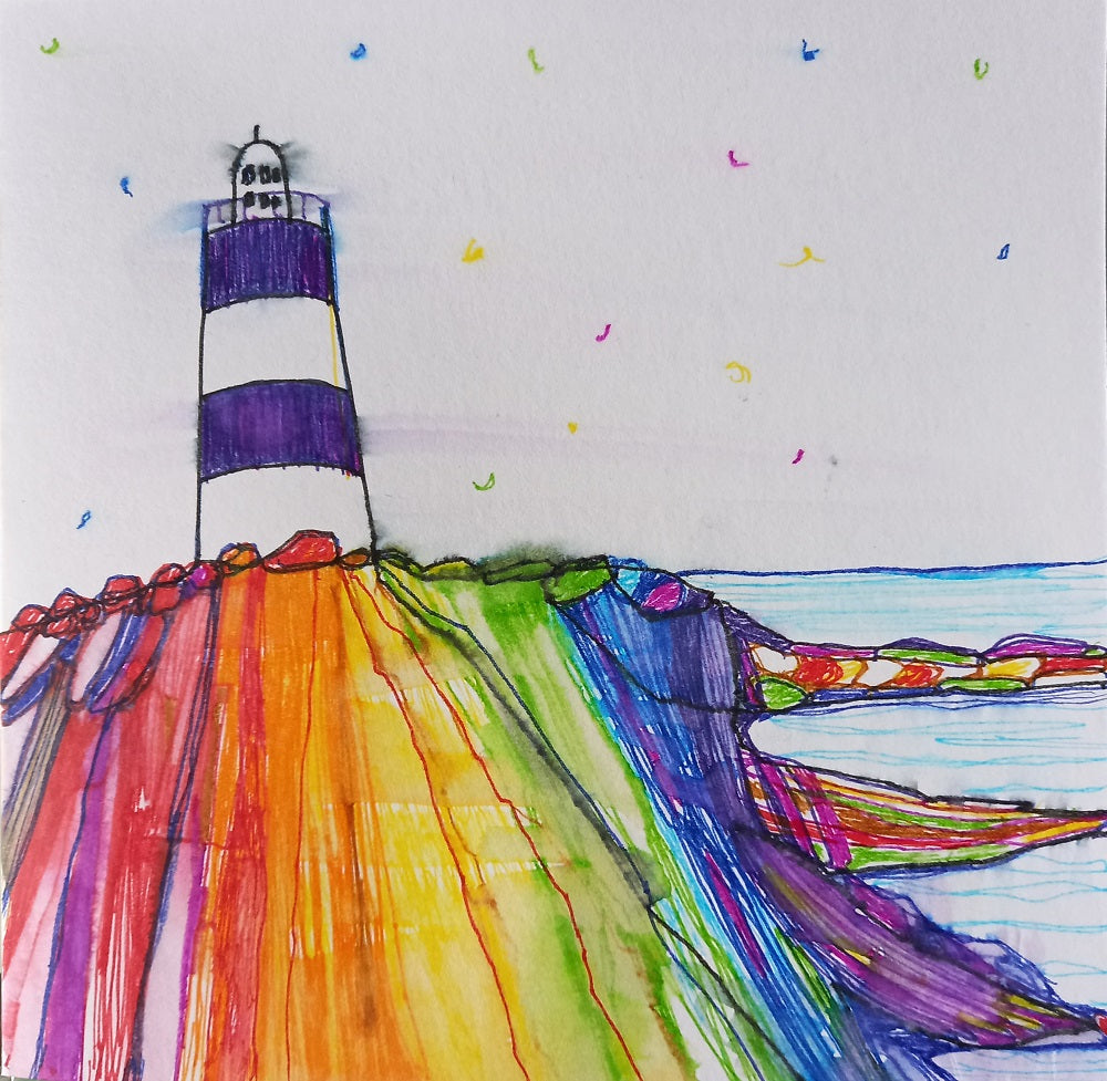 Hook Lighthouse - Handpainted Card