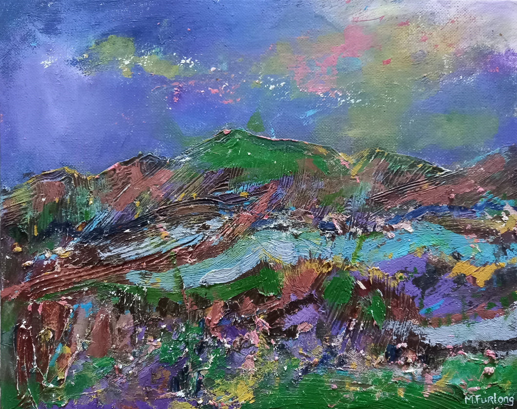 This Magical Mountainous Land - original oil painting on canvas board (H20.2xW25.4cm)