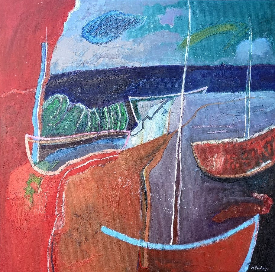 Waiting And Watching - original oil painting on canvas (H50xW50cm)