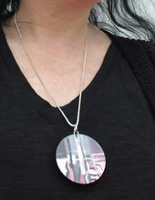 Load image into Gallery viewer, In Pink And Grey - Hand Painted Pendant