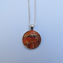 Load image into Gallery viewer, In Orange And Blue - Hand Painted Pendant