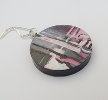 Load image into Gallery viewer, In Pink And Grey - Hand Painted Pendant