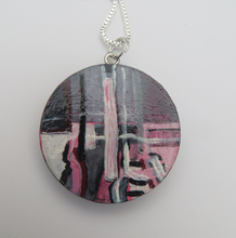 Load image into Gallery viewer, In Pink And Grey - Hand Painted Pendant