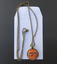 Load image into Gallery viewer, Hand Painted Pendant in orange