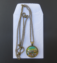 Load image into Gallery viewer, Colourful hand painted pendant