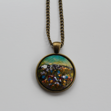 Load image into Gallery viewer, Martina Furlong - Contemporary Abstract and Landscape Artist Hand Painted Jewellery Where The Wildflowers Grow - Colourful Hand Painted Pendant 